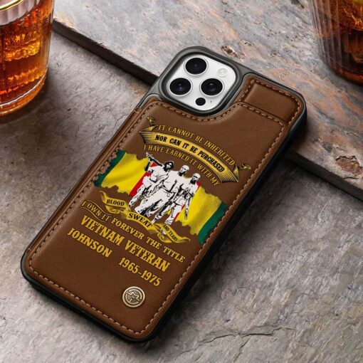 Personalized Vietnam Veteran Leather Flip Wallet Phone Case UKHM5060303 - Image 6