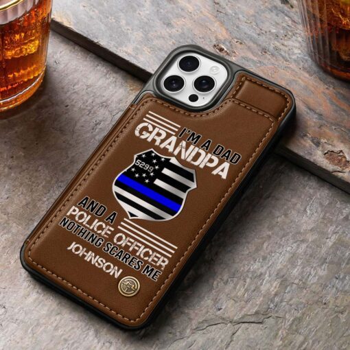 Personalized Police Leather Flip Wallet Phone Case UKHM5070303 - Image 6