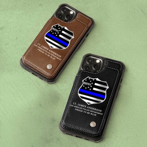 Personalized Police Leather Flip Wallet Phone Case UKHM5060301 - Image 7