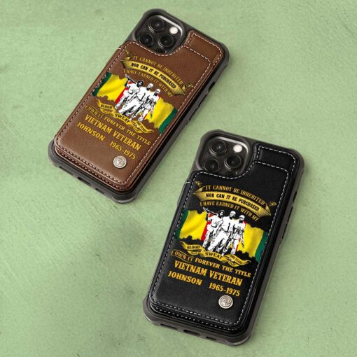 Personalized Vietnam Veteran Leather Flip Wallet Phone Case UKHM5060303 - Image 7