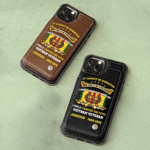 Personalized Vietnam Veteran Leather Flip Wallet Phone Case QFHM5060305 - Image 7