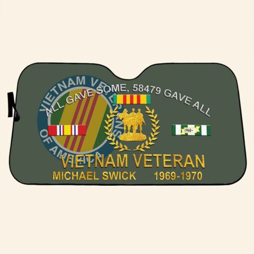 Personalized Vietnam Veteran Car Sunshade QFPY5280202 - Image 6