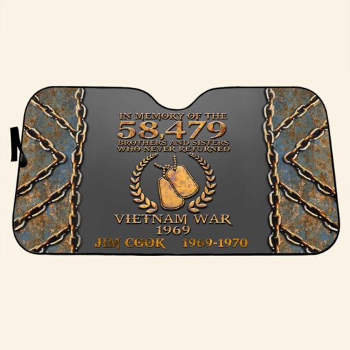 Personalized Vietnam Veteran Car Sunshade QFPY5280203 - Image 7