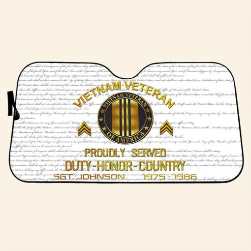 Personalized Vietnam Veteran Car Sunshade QFPY5280204 - Image 5