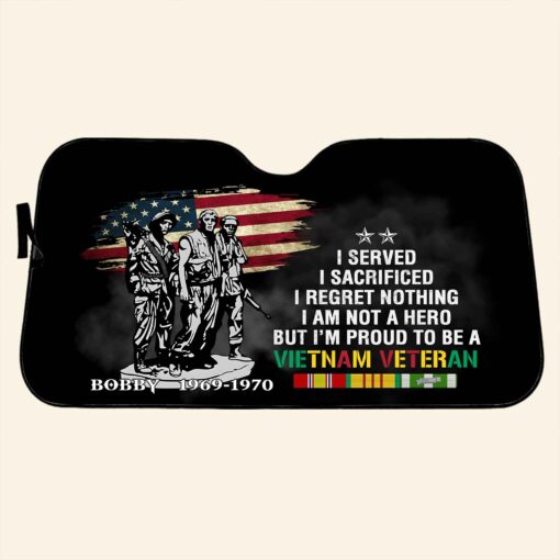 Personalized Vietnam Veteran Car Sunshade QFPY5280205 - Image 5