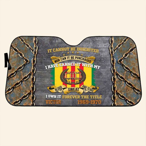 Personalized Vietnam Veteran Car Sunshade QFPY5280206 - Image 7