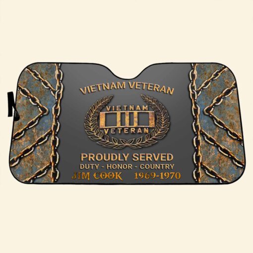 Personalized Vietnam Veteran Car Sunshade QFPY5280201 - Image 8