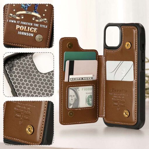 Personalized Police Leather Flip Wallet Phone Case UKHM5060302 - Image 8