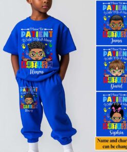 Personalized Autism Children's Short Sleeve Shirt and Long Pants Set QFHM5250302