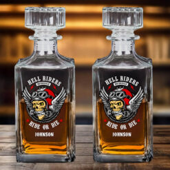 Personalized Motorcycle Whiskey Bottle, Gift For Biker UKND5260403
