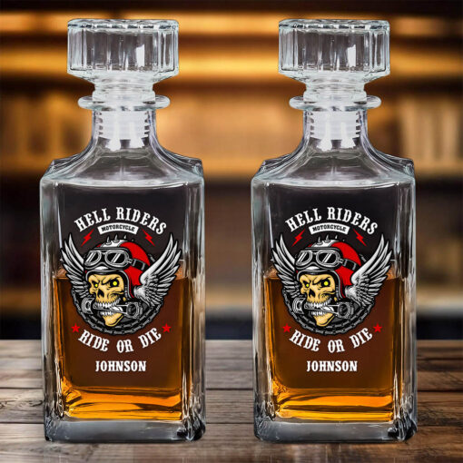 Personalized Motorcycle Whiskey Bottle, Gift For Biker UKND5260403