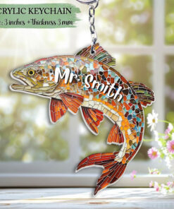Brown Trout Acrylic Suncatcher, Brown Trout Hanging Window, Lake Trout Fishing Hanging, Fly Fishing Gift, Rustic Lake, Lodge and Cabin Decor THHH5240404
