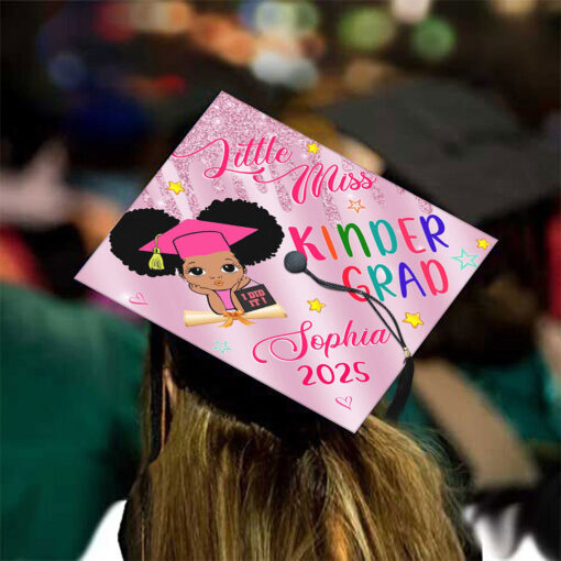 Personalized Black Kid Graduation Cap Topper QFUU4130421 - Image 2