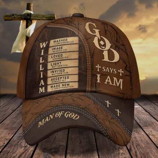 Personalized Jesus Cap, Christian Gifts for Men, Man Of God Custom God Cap UKPY5250401