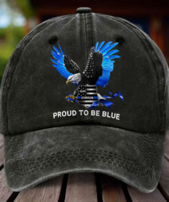 Personalized Police Distressed Washed Cotton Printed Hat UKHH5020402