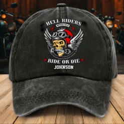 Personalized Distressed Washed Cotton Motorcycle Printed Hat UKTZ5280402