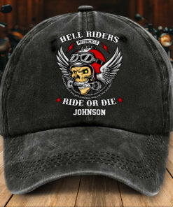 Personalized Distressed Washed Cotton Motorcycle Printed Hat UKTZ5280402
