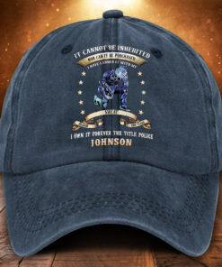 Personalized Police Distressed Washed Cotton Printed Hat UKHH5020403