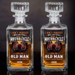 Personalized Motorcycle Whiskey Bottle, Gift For Biker UKND5260404