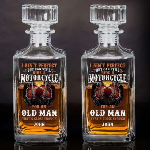 Personalized Motorcycle Whiskey Bottle, Gift For Biker UKND5260404