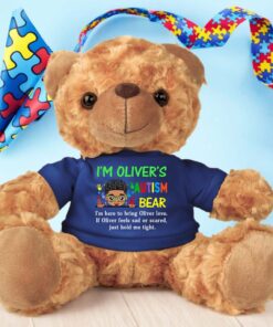 Autism Teddy Bear, Anxiety Bear, Worry Bear, Comfort Toy For Child, Personalised Autism Bear For Child, Autism Gift QFHM5260302