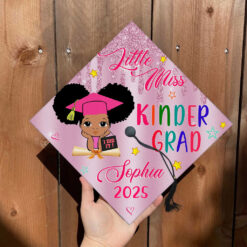 Personalized Black Kid Graduation Cap Topper QFUU4130421