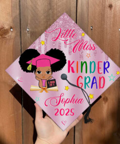 Personalized Black Kid Graduation Cap Topper QFUU4130421