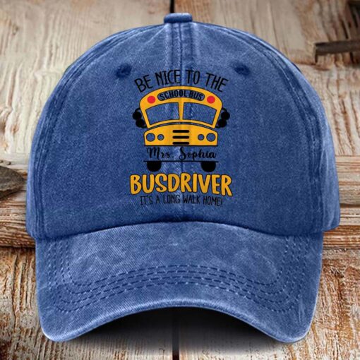 Personalized School Bus Driver Embroidered Hat NPHM5280401 - Image 2