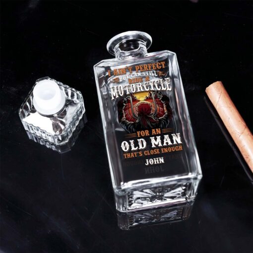 Personalized Motorcycle Whiskey Bottle, Gift For Biker UKND5260404 - Image 3