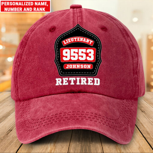 Personalized Firefighter Distressed Washed Cotton Printed Hat UKTZ5170401