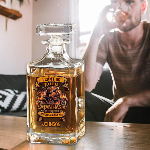 Personalized Motorcycle Whiskey Bottle, Gift For Biker UKND5260402 - Image 3