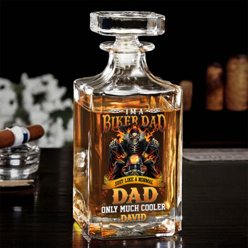 Personalized Motorcycle Whiskey Bottle, Gift For Biker UKND5260401 - Image 3