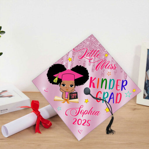 Personalized Black Kid Graduation Cap Topper QFUU4130421 - Image 3