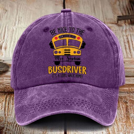 Personalized School Bus Driver Embroidered Hat NPHM5280401 - Image 3