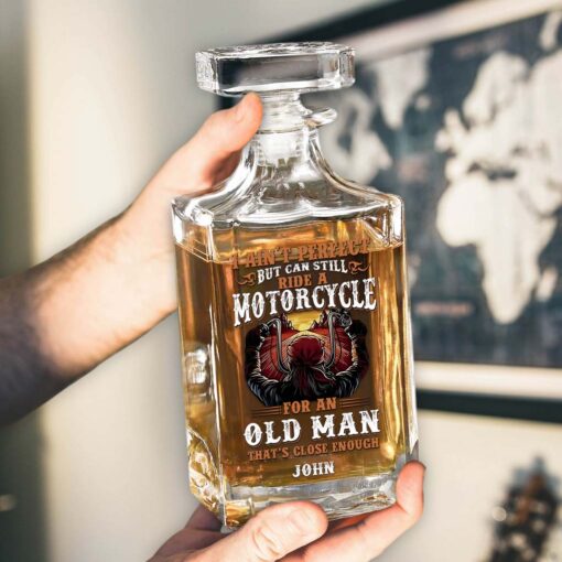 Personalized Motorcycle Whiskey Bottle, Gift For Biker UKND5260404 - Image 2