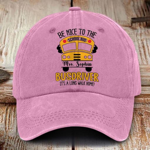 Personalized School Bus Driver Embroidered Hat NPHM5280401 - Image 4