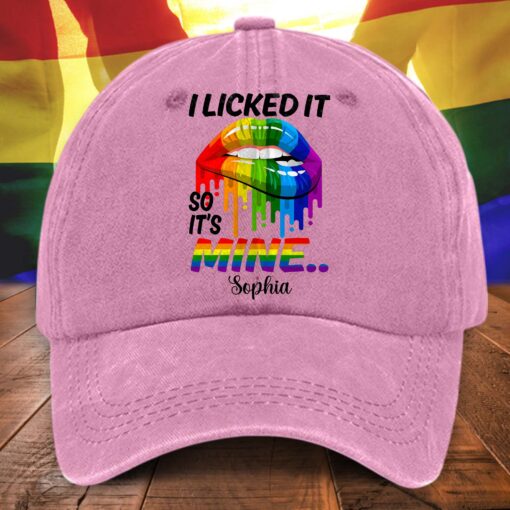 Personalized Distressed Washed Cotton LGBT Printed Hat UKHA5100401 - Image 7