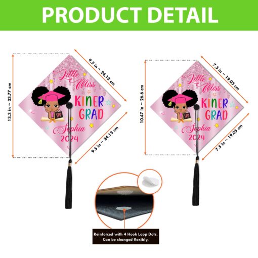 Personalized Black Kid Graduation Cap Topper QFUU4130421 - Image 5