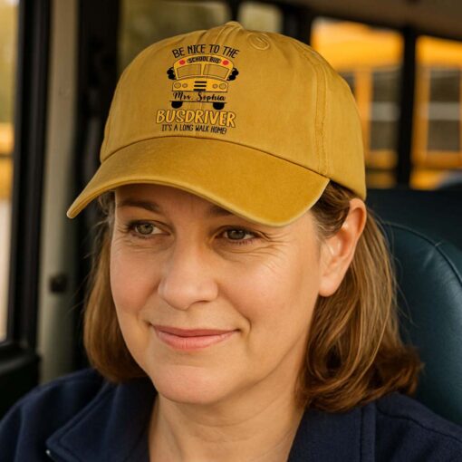 Personalized School Bus Driver Embroidered Hat NPHM5280401 - Image 5