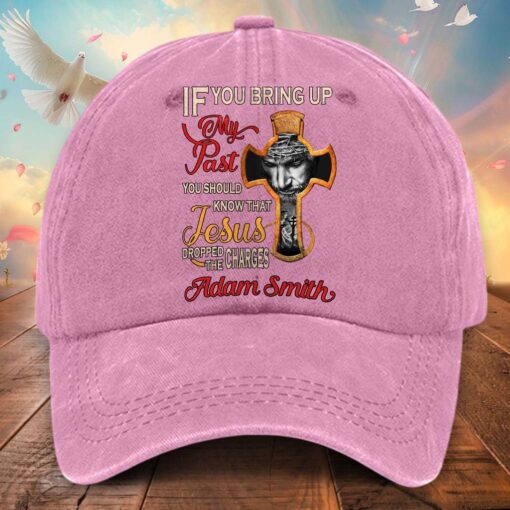 Personalized Jesus Washed Denim Print Cap QFTD5010401 - Image 3
