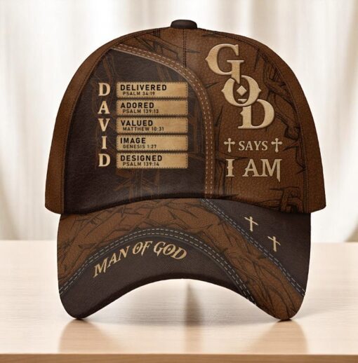 Personalized Jesus Cap, Christian Gifts for Men, Man Of God Custom God Cap UKPY5250401 - Image 5