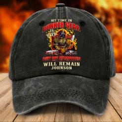 Personalized Firefighter Distressed Washed Cotton Printed Hat UKTZ5120505