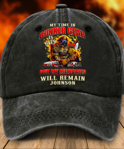 Personalized Firefighter Distressed Washed Cotton Printed Hat UKTZ5120505