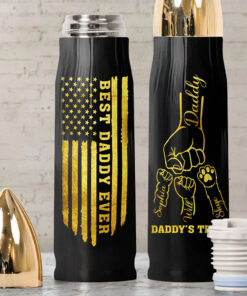 Personalized Dad And Kids Hands  Bullet Tumbler QFND5070501