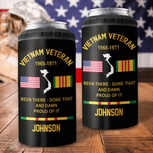 Personalized Vietnam Veteran Can Cooler Tumbler UKNT5130502