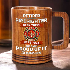 Personalized Firefighter Wooden Mug QFTZ5210507
