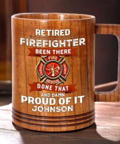 Personalized Firefighter Wooden Mug QFTZ5210507
