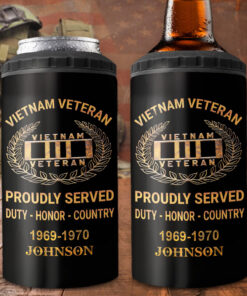 Personalized Vietnam Veteran Can Cooler Tumbler UKNT5130505