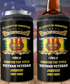 Personalized Vietnam Veteran Can Cooler Tumbler UKNT5150502