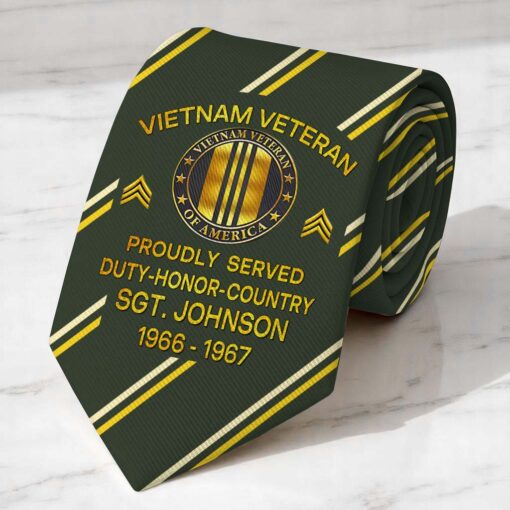 Personalized Vietnam Veteran Tie QFTD5230506 - Image 3